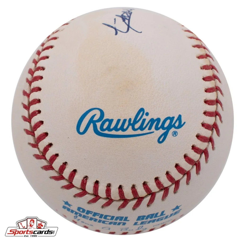 Charlie Silvera signed Rawlings baseball with Beckett BAS authentication