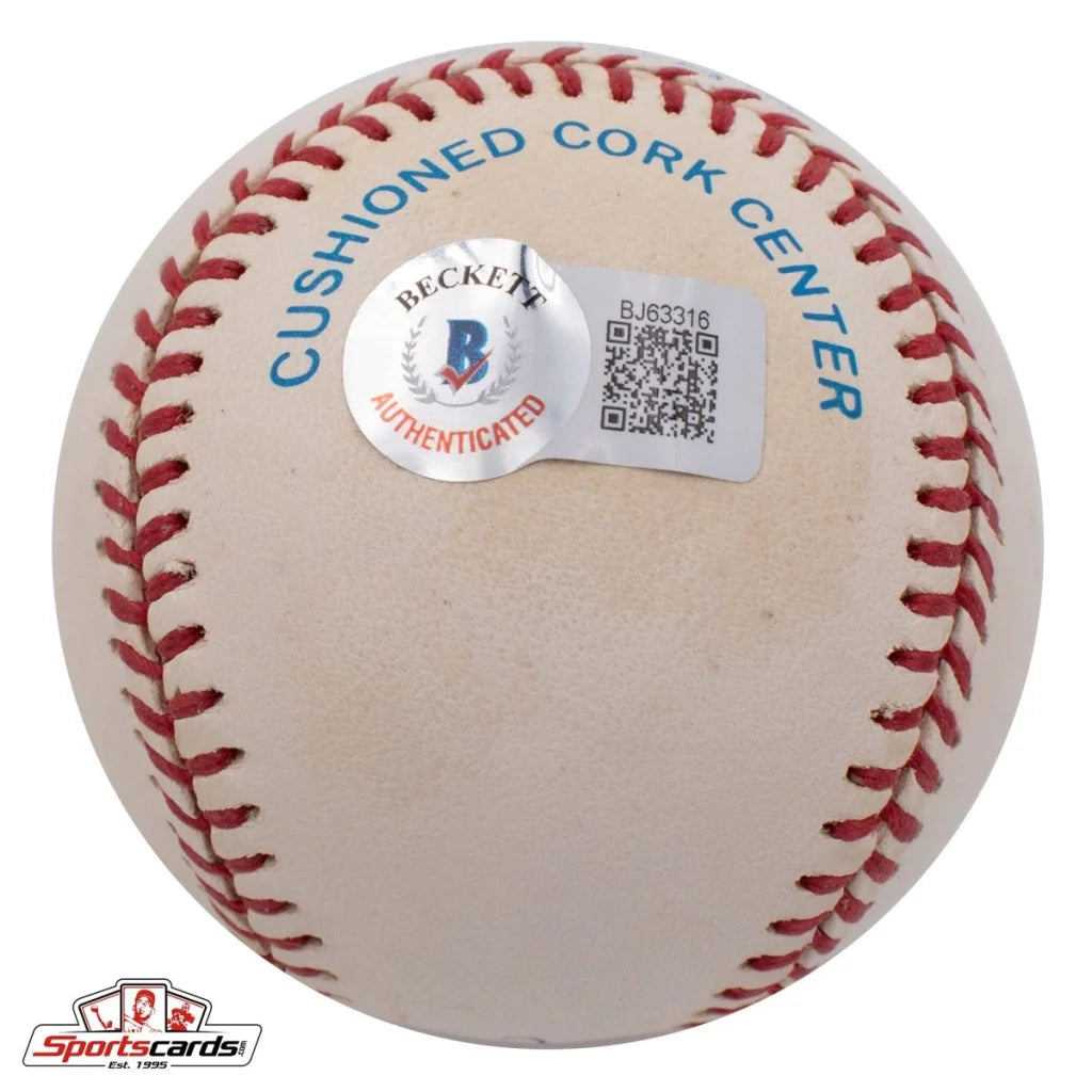 Charlie Silvera signed baseball with Beckett BAS authentication
