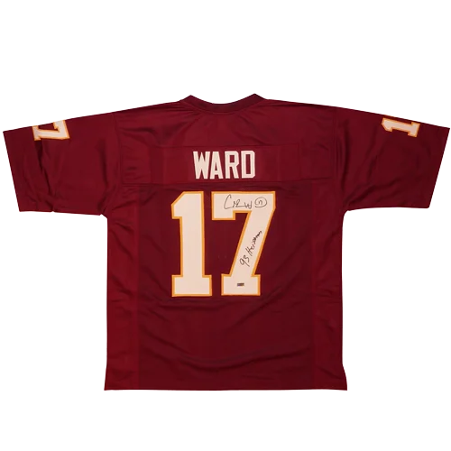 Charlie Ward autographed FSU Florida State maroon jersey #17 Ward