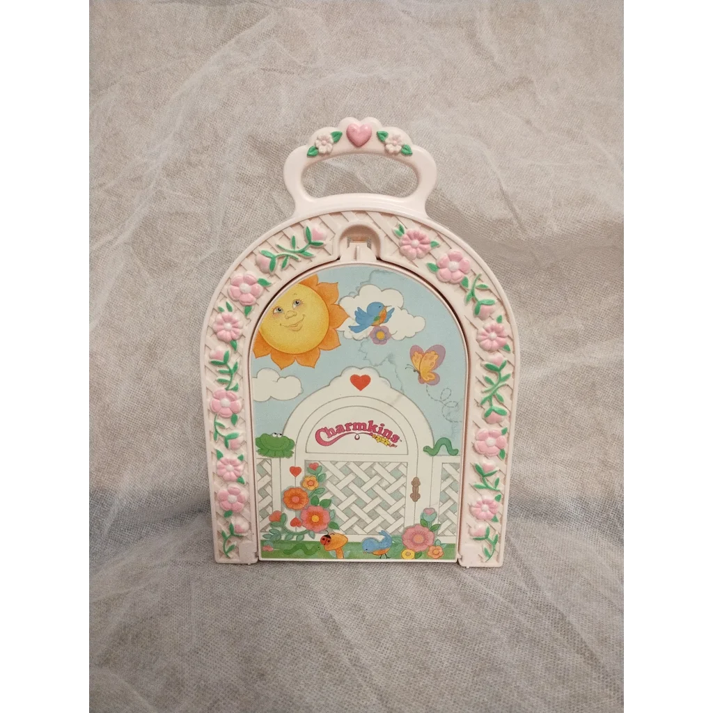 Vintage Charmkins Case Garden Jewelry Box with Charmbox Purse from 1983