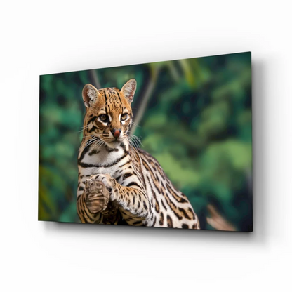 Stunning Ocelot Wall Art with Piercing Golden Eyes | Insigneart USA | vintageantiquesgifts.com