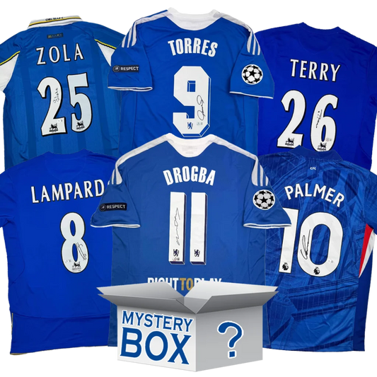 Chelsea F.C. Autographed Soccer Jersey Mystery Box with PSA JSA or Beckett COA | Hall of Fame Sports Memorabilia | vintageantiquesgifts.com