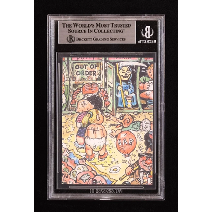 A graded Chevy Chase Garbage Pail Kids trading card with BGS authentication