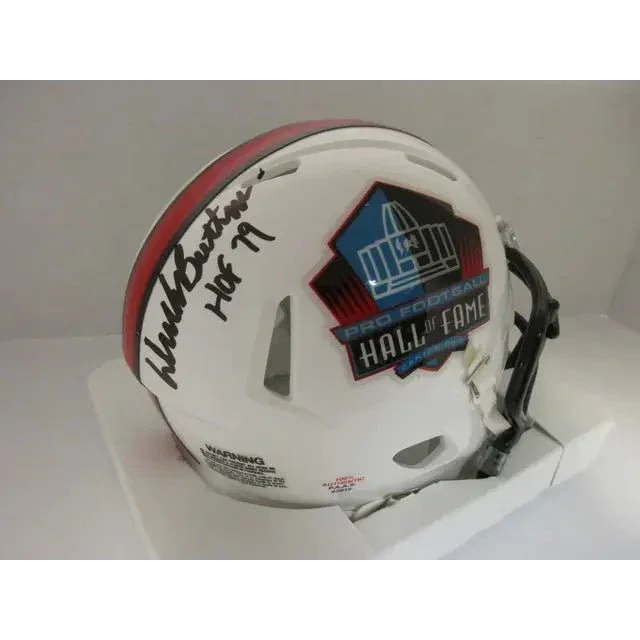 Chicago Bears signed autographed HOF white football helmet with red stripe
