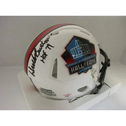 Chicago Bears signed autographed HOF white football helmet with red stripe