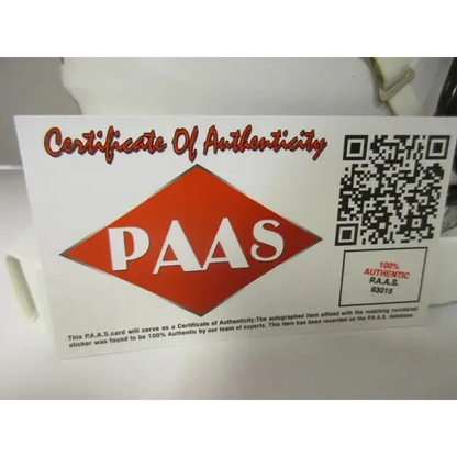 Certificate of Authenticity with QR code for Chicago Bears signed autographed HOF helmet