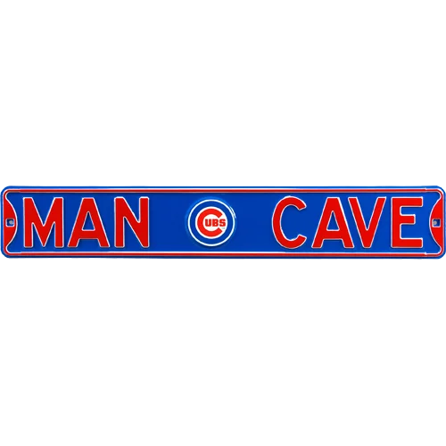 Chicago Cubs Man Cave authentic street sign with logo
