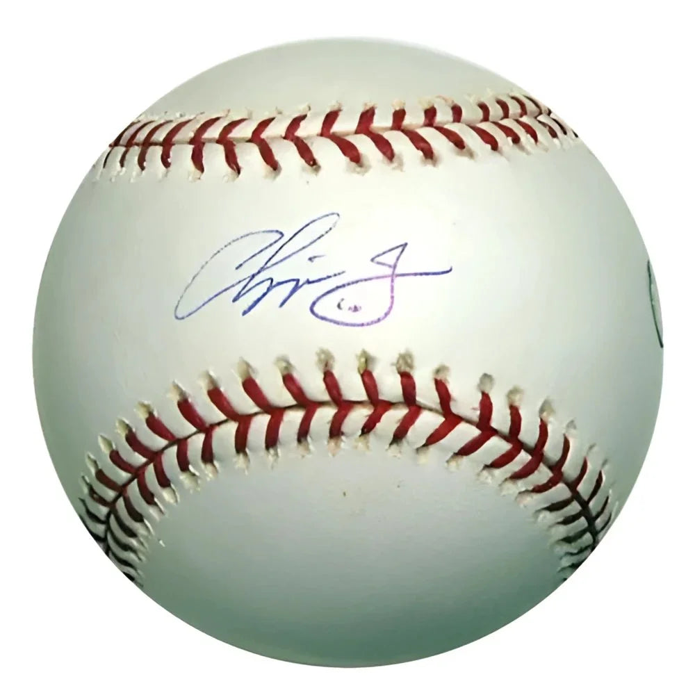 Chipper Jones autographed MLB baseball with blue signature