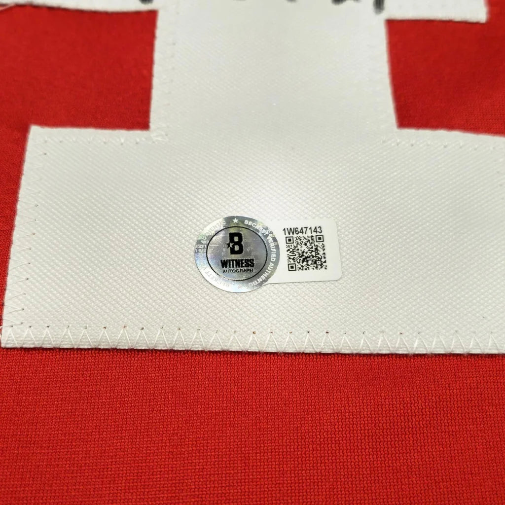 Chris Chelios autographed Detroit Red Wings jersey with witness sticker
