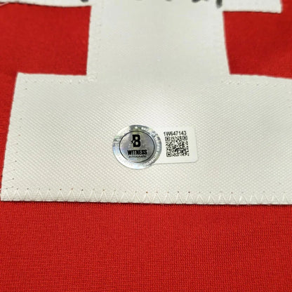 Chris Chelios autographed Detroit Red Wings jersey with witness sticker