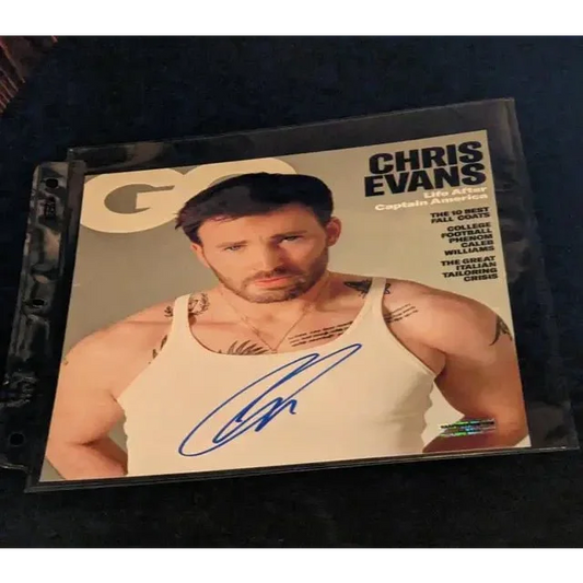 Chris Evans autographed 8x10 photo collectible with serial number for fans