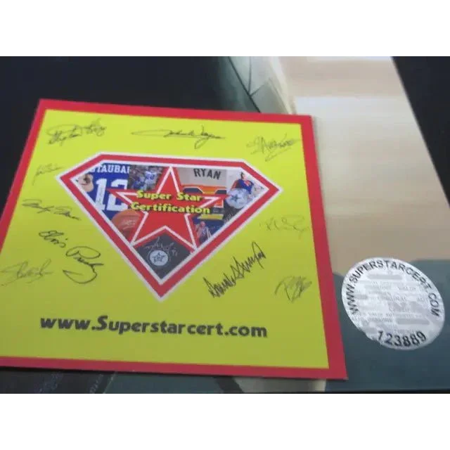 Yellow certificate with signatures and diamond logo for Chris Evans Captain America collectible