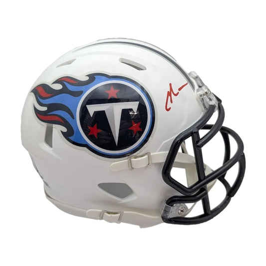 Chris Johnson Signed Tennessee Titans Mini Helmet Throwback Edition | Creative Sports | vintageantiquesgifts.com