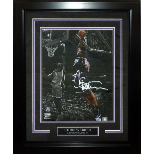 Chris Webber autographed Sacramento Kings deluxe framed 11x14 photo