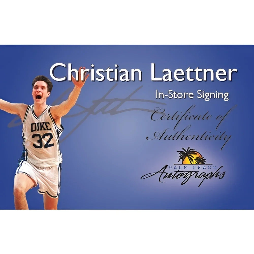 Christian Laettner in white Duke jersey, deluxe framed 16x20 photo