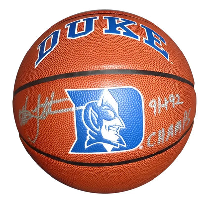 Christian Laettner autographed Duke Blue Devils championship ball