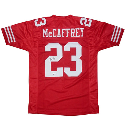 Christian McCaffrey autographed San Francisco red jersey #23