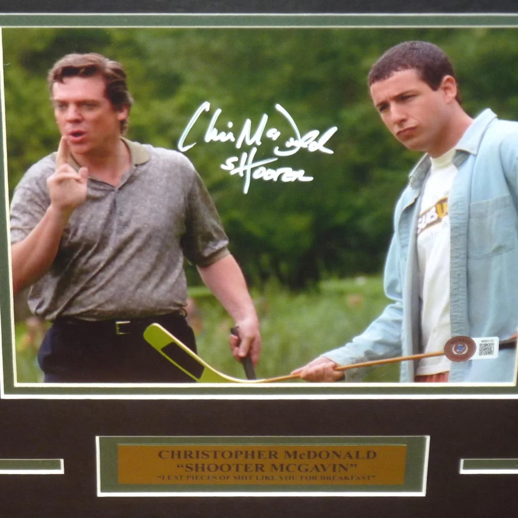 Signed Christopher McDonald as Shooter McGavin deluxe framed 8x10 photo