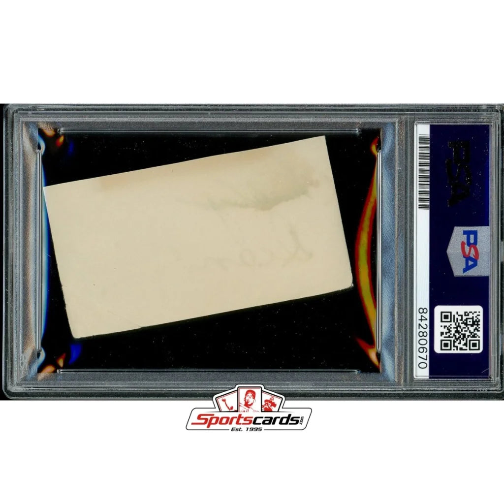 Chubby Dean signed PSA DNA authenticated card in silver holder