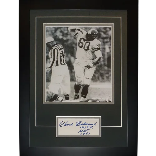 Chuck Bednarik autographed Philadelphia Eagles signature series frame