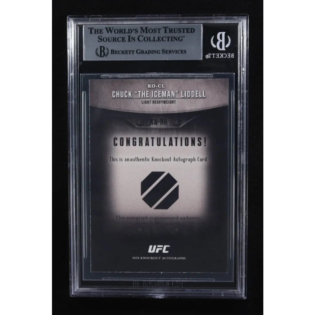Chuck Liddell signed Iceman MAGA autographed card 70/99 Beckett slab
