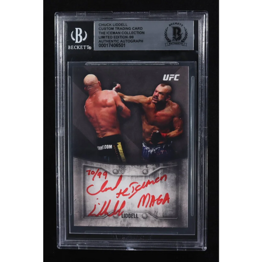 Chuck Liddell signed autographed Iceman MAGA UFC card 70/99 Beckett