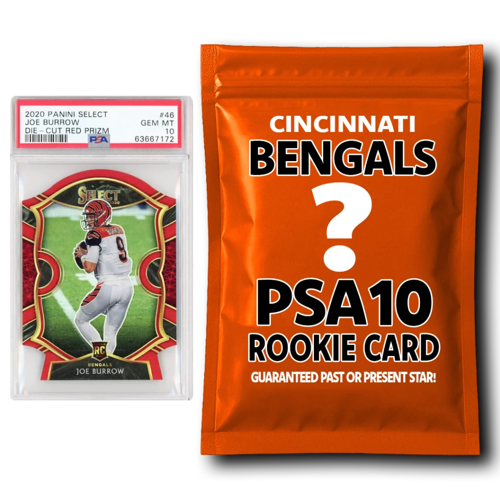 Cincinnati Bengals PSA 10 Graded Rookie Card Mystery Pack | Hall of Fame Sports Memorabilia | vintageantiquesgifts.com