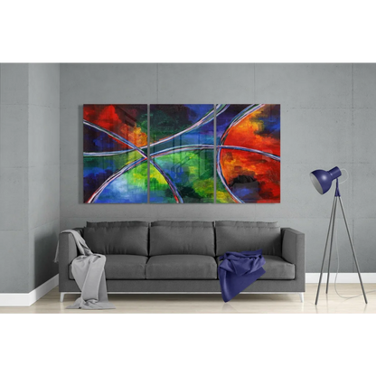 Vibrant Abstract Triptych Wall Art with Bold Swirling Colors | Modern Wall Art Decor | vintageantiquesgifts.com
