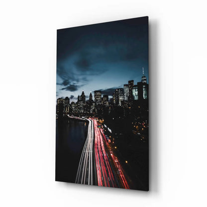Stunning Glass Wall Art with Glowing City Lights | Insigneart USA | vintageantiquesgifts.com