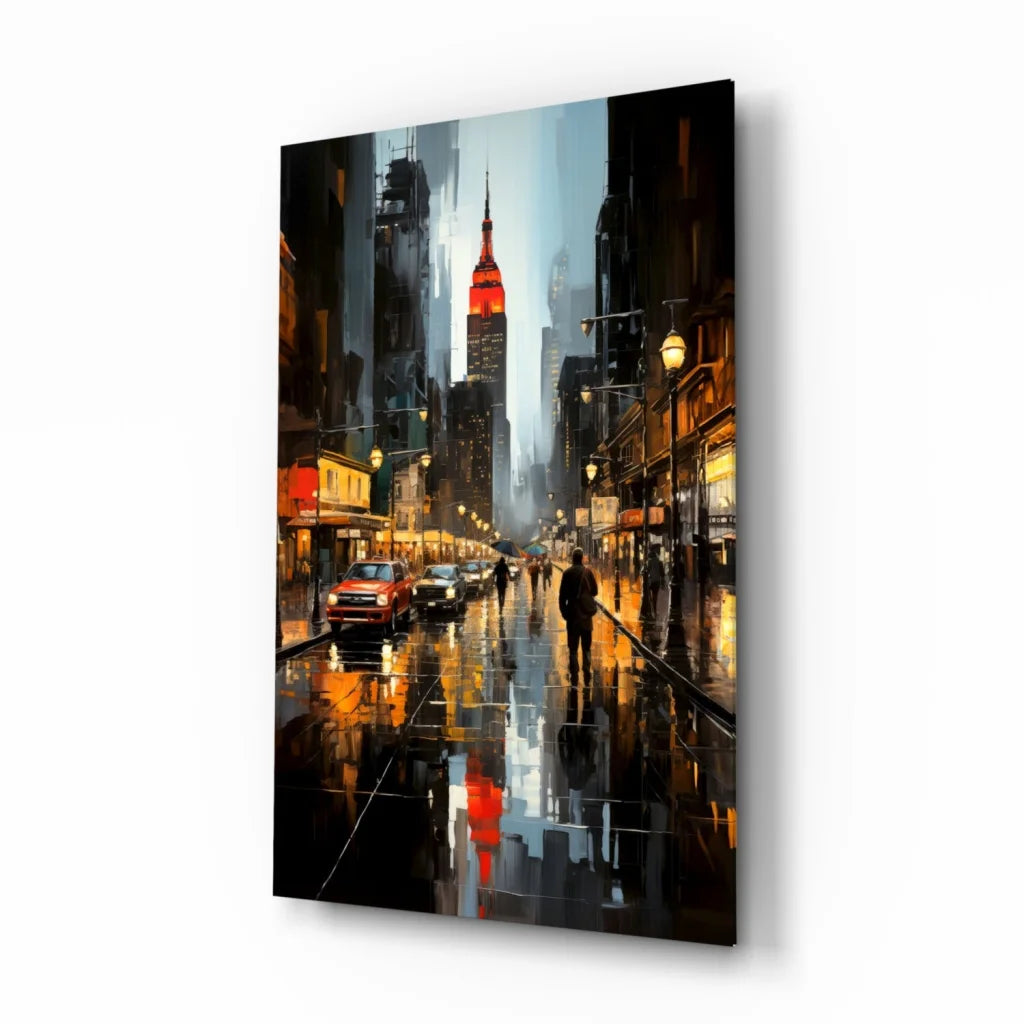 Empire State Building Rainy Night Canvas Wall Art | Insigneart USA | vintageantiquesgifts.com