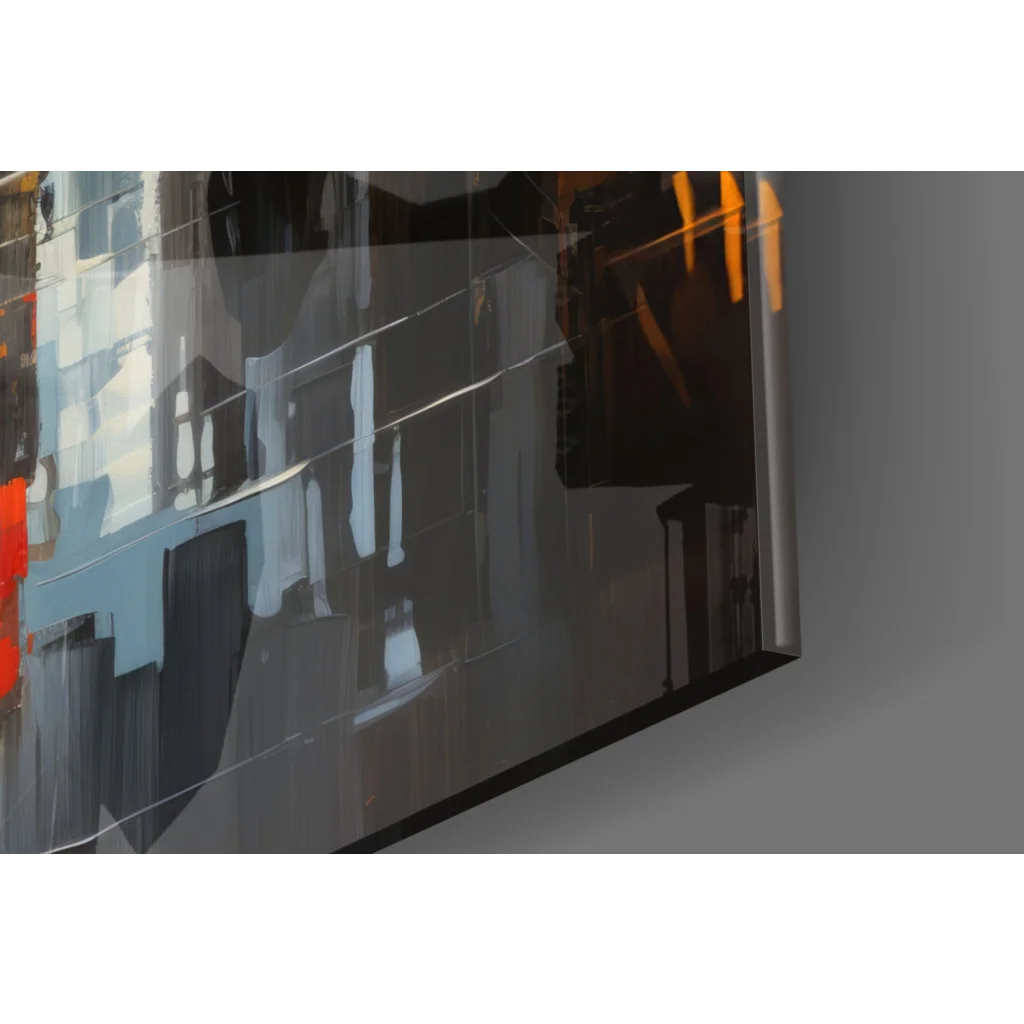Empire State Building rainy night abstract canvas wall art