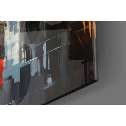 Empire State Building rainy night abstract canvas wall art