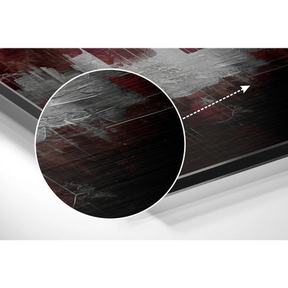 Bold Abstract Cityscape on Brushed Aluminium Dibond Print | Modern Wall Art Decor | vintageantiquesgifts.com
