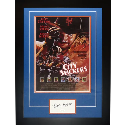 Deluxe framed 11x17 City Slickers movie poster with Billy Crystal autograph