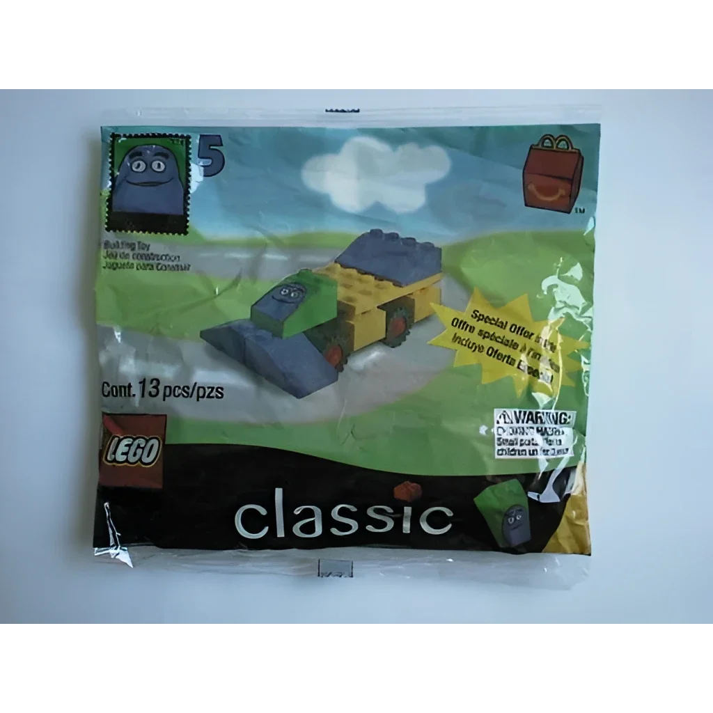 1999 Classic Lego Car Happy Meal Toy with Grimace and Yellow Blue House