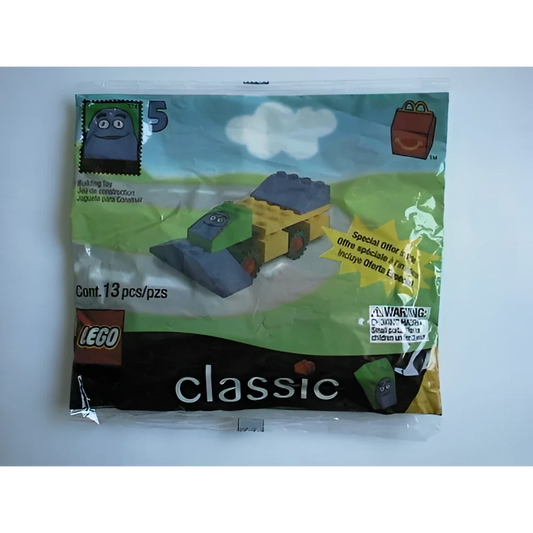 1999 Classic Lego Car Happy Meal Toy with Grimace and Yellow Blue House