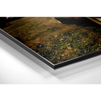 Stunning brushed aluminium dibond print of earthy landscape