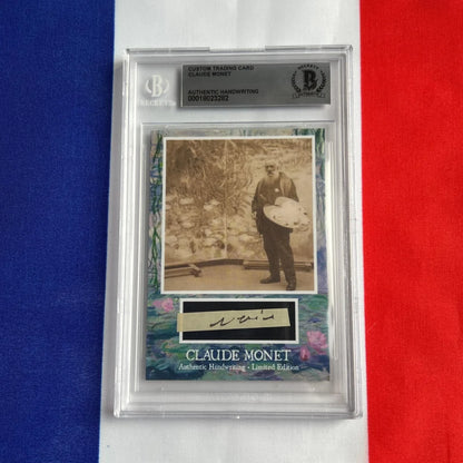 1920s-style Claude Monet authentic handwriting trading card