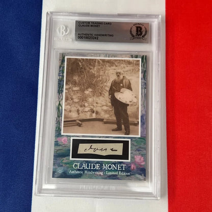 Limited edition Claude Monet authentic handwriting trading card in sleeve