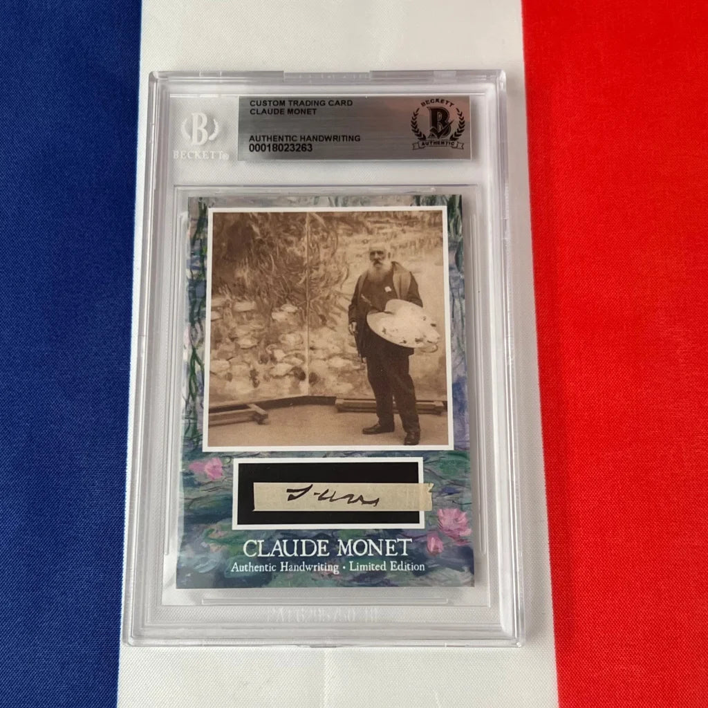 BGS authenticated Claude Monet authentic handwriting trading card