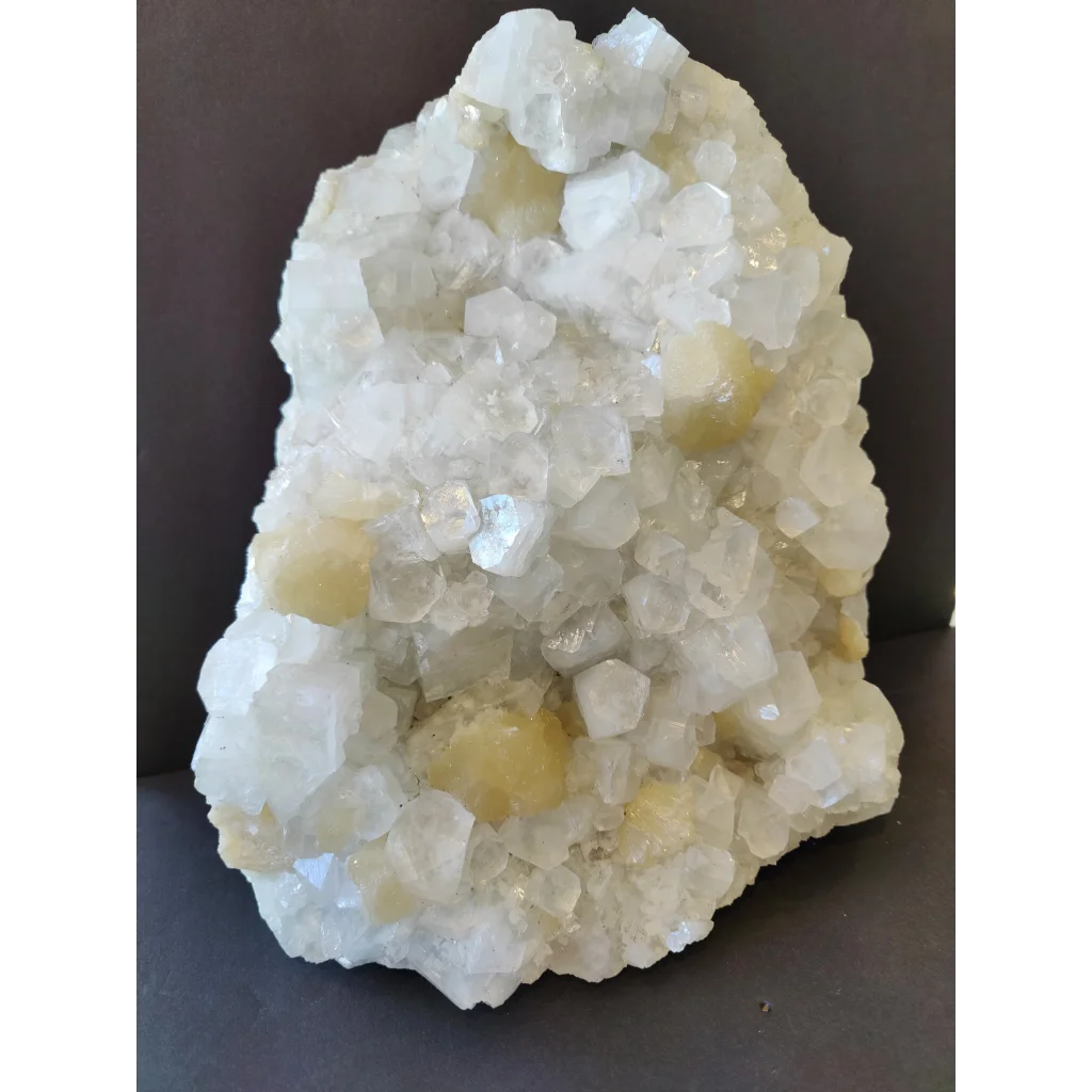 Clear apophyllite with stilbite crystal cluster, 10.8kg cabinet specimen