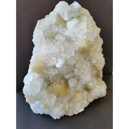 Clear apophyllite with stilbite crystal cluster, 10.8kg cabinet specimen