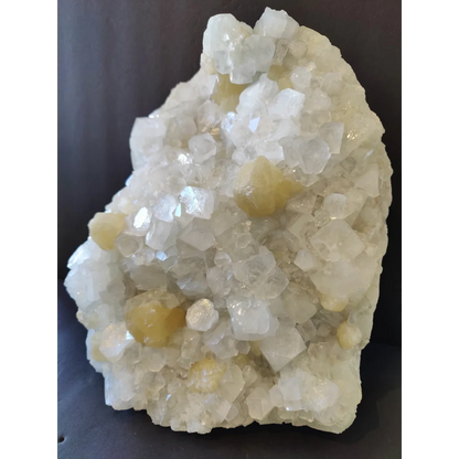 Clear apophyllite with stilbite crystal cluster, 10.8kg cabinet specimen