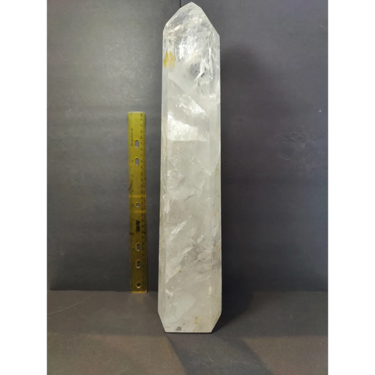 Clear Quartz Polished Obelisk 5.35kg 17.5"