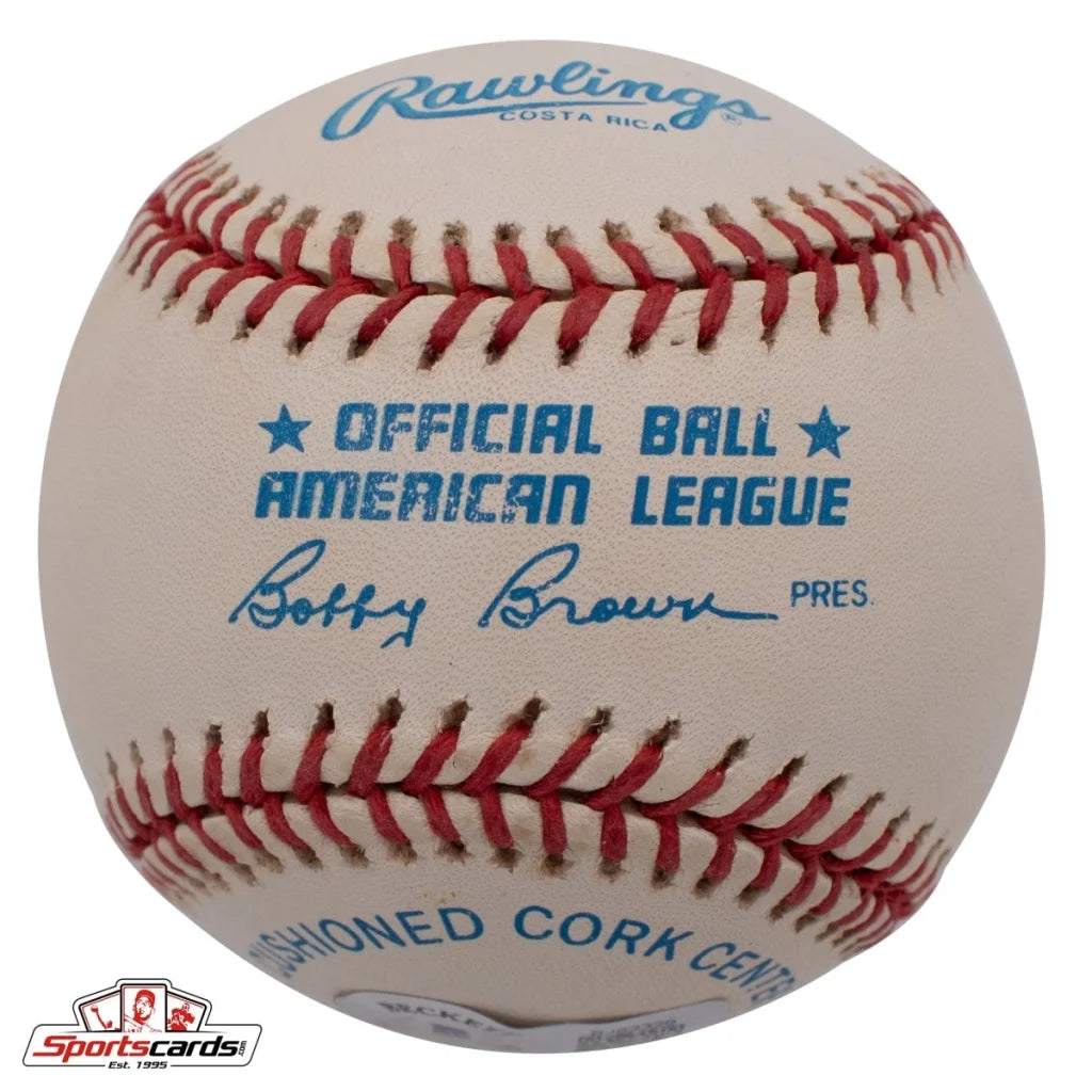 Cliff Mapes signed Rawlings American League baseball with Beckett BAS