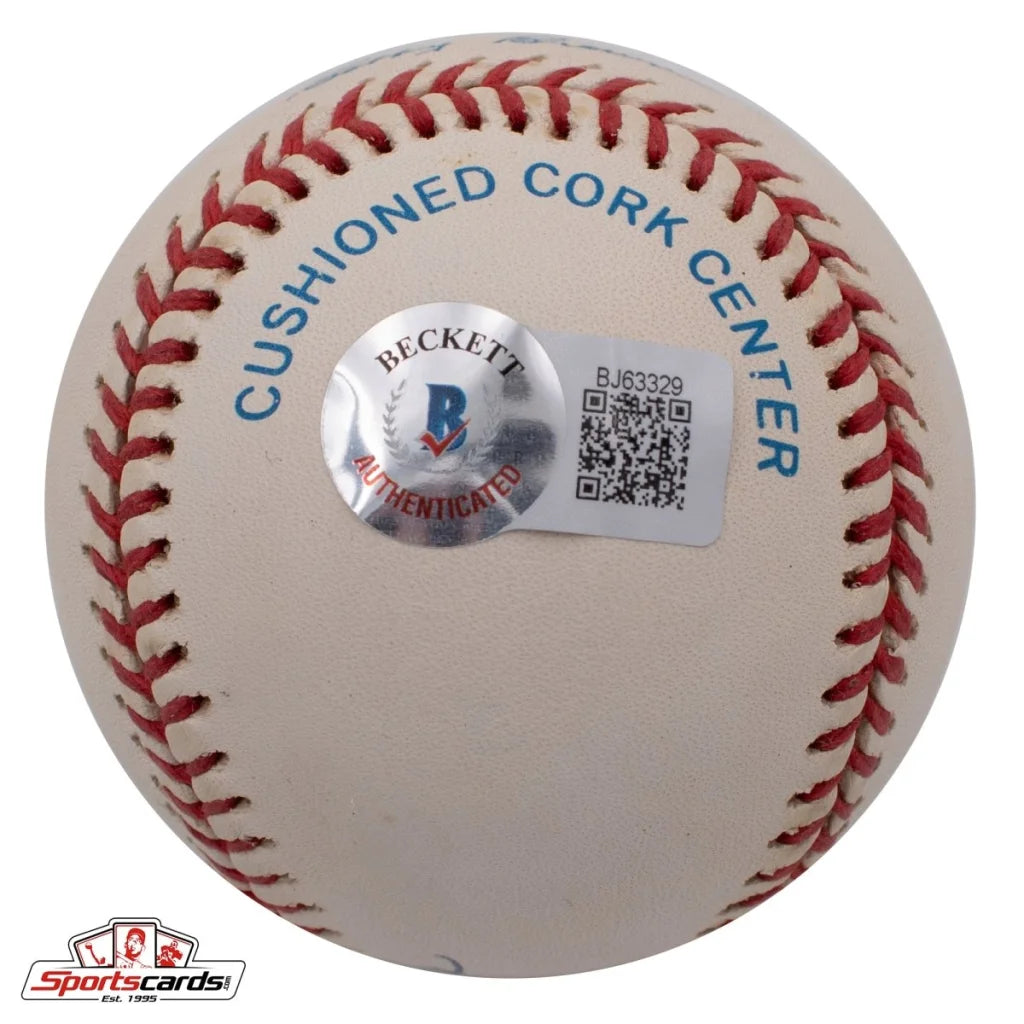 Cliff Mapes signed baseball with cushioned cork center and Beckett BAS sticker