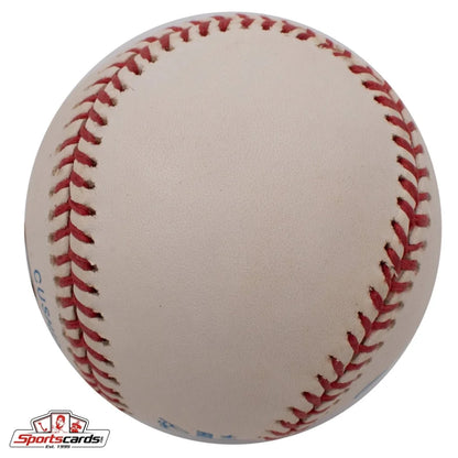 Cliff Mapes signed baseball with Beckett BAS, classic white with red stitching