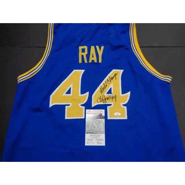 Clifford Ray Golden State Warriors signed jersey with Ray Golden State and JSA sticker