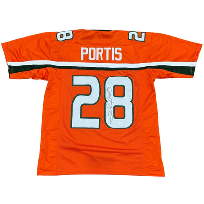 Clinton Portis autographed Miami Hurricanes custom jersey orange #28