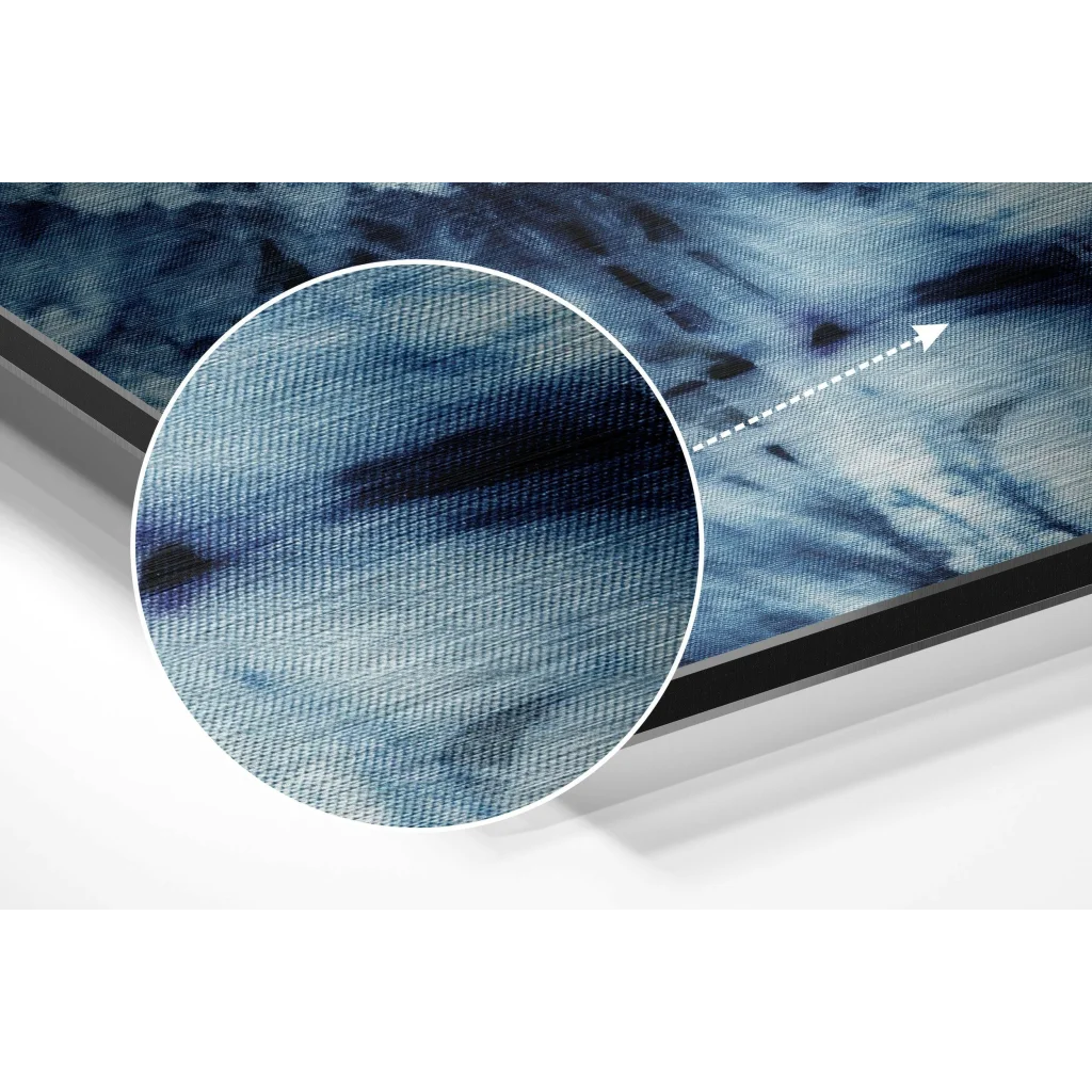 Stunning Blue Denim Brushed Aluminium Dibond Wall Art | Modern Wall Art Decor | vintageantiquesgifts.com